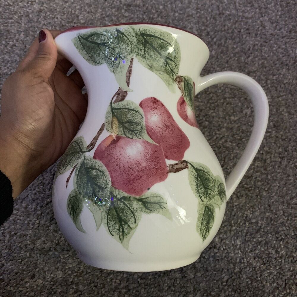 Decorative Pitcher With Apples - Picture 2 of 7